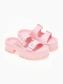 Σανδάλια platforms sporty με φάσες - Ροζ - thefashionproject.gr - The Fashion Project