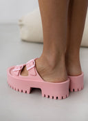 Σανδάλια platforms sporty με φάσες - Ροζ - thefashionproject.gr - The Fashion Project