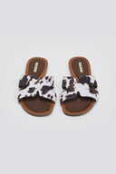 Σανδάλια ponyskin με print Corina - Καφέ - thefashionproject.gr - CORINA