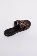 Σανδάλια ponyskin με print Estil - Καφέ - thefashionproject.gr - Estil - 24267036002
