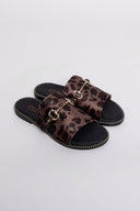 Σανδάλια ponyskin με print Estil - Καφέ - thefashionproject.gr - Estil - 24267036002