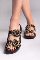 Σανδάλια ponyskin με print JOYA FANTASY SANDALS
