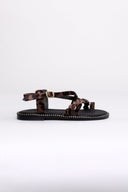 Σανδάλια ponyskin με print και κοτσιδάκι Estil - Καφέ - thefashionproject.gr - Estil - 24271036002