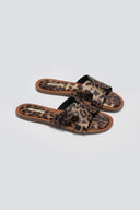 Σανδάλια σατέν με print CORINA - Leopard - thefashionproject.gr - CORINA