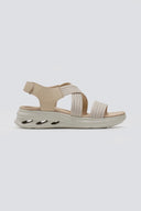 Σανδάλια sporty crossover με velcro - Μπεζ - thefashionproject.gr - La Coquette