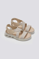 Σανδάλια sporty crossover με velcro - Μπεζ - thefashionproject.gr - La Coquette