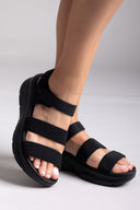 Σανδάλια sporty με δύο φάσες και velcro 