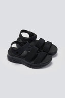 Σανδάλια sporty με δύο φάσες και velcro - Μαύρο - thefashionproject.gr - La Coquette