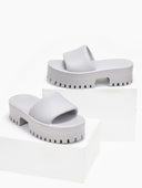 Σανδάλια sporty platforms με φαρδιά φάσα - Γκρι - thefashionproject.gr - The Fashion Project