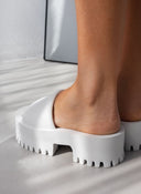 Σανδάλια sporty platforms με φαρδιά φάσα - Λευκό - thefashionproject.gr - The Fashion Project