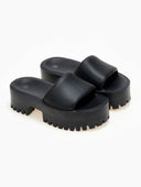 Σανδάλια sporty platforms με φαρδιά φάσα - Μαύρο - thefashionproject.gr - The Fashion Project