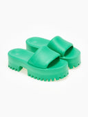 Σανδάλια sporty platforms με φαρδιά φάσα - Πράσινο - thefashionproject.gr - The Fashion Project