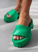 Σανδάλια sporty platforms με φαρδιά φάσα - Πράσινο - thefashionproject.gr - The Fashion Project
