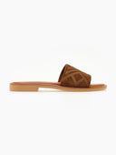 Σανδάλια suede με ανάγλυφη φάσα estil - Καφέ - thefashionproject.gr - Estil - 21941036002