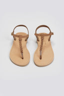 Σανδάλια suede με κάθετο λουράκι Tfp - Καφέ - thefashionproject.gr - TFP