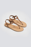 Σανδάλια suede με κάθετο λουράκι Tfp - Καφέ - thefashionproject.gr - TFP