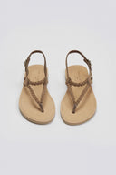 Σανδάλια suede με κοτσιδάκια Tfp - Καφέ - thefashionproject.gr - TFP - 24225036003