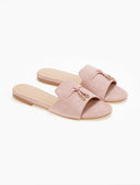 Σανδάλια suede με μεταλλικά charms ERYNN