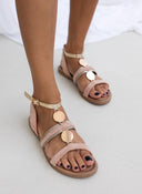 Σανδάλια suede με μεταλλικά στοιχεία και glitter ERYNN