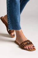 Σανδάλια suede με print ERYNN