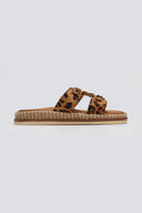 Σανδάλια suede με print και κρίκους ERYNN