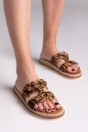 Σανδάλια suede με print και κρίκους ERYNN - Leopard - thefashionproject.gr - ERYNN