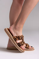 Σανδάλια suede με print και κρίκους ERYNN - Leopard - thefashionproject.gr - ERYNN