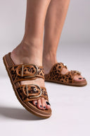 Σανδάλια suede με print και τοκά ERYNN - Leopard - thefashionproject.gr - ERYNN - 23615032002