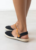 Σανδάλια suede με σχοινί στη σόλα
