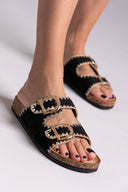 Σανδάλια suede με τοκάδες ERYNN - Μαύρο - thefashionproject.gr - ERYNN