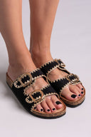 Σανδάλια suede με τοκάδες ERYNN - Μαύρο - thefashionproject.gr - ERYNN