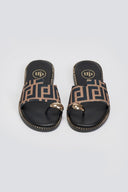 Σανδάλια υφασμάτινα με print Tfp - Καφέ - thefashionproject.gr - TFP - 24045036003