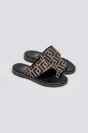 Σανδάλια υφασμάτινα με print Tfp - Καφέ - thefashionproject.gr - TFP - 24047036003