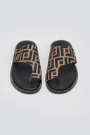 Σανδάλια υφασμάτινα με print Tfp - Καφέ - thefashionproject.gr - TFP - 24047036003