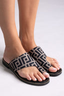 Σανδάλια υφασμάτινα με print Tfp - Τάουπε - thefashionproject.gr - TFP