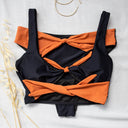 Σετ bandeau bikini με διχρωμία
