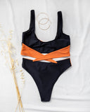 Σετ bandeau bikini με διχρωμία
