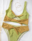 Σετ bandeau bikini με διχρωμία