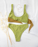 Σετ bandeau bikini με διχρωμία