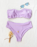 Σετ basic corset μπικίνι - Λιλά - thefashionproject.gr - The Fashion Project