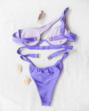 Σετ bikini με cut outs και μπανέλα