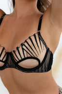 Σετ εσώρουχα με διαφάνεια - Μαύρο - thefashionproject.gr - The Fashion Project