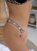 Σετ εσώρουχα με print και στρας - Leopard - thefashionproject.gr - The Fashion Project