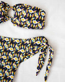 Σετ floral bikini με κοκάλινο κρίκο