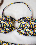 Σετ floral bikini με κοκάλινο κρίκο