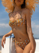 Σετ floral bikini με κοκάλινο κρίκο