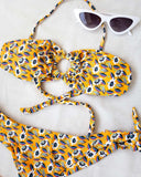 Σετ floral bikini με κοκάλινο κρίκο