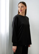 Σετ φόρμες βελουτέ - Μαύρο - thefashionproject.gr - New Collection