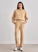 Σετ φόρμες cargo - Κάμελ - thefashionproject.gr - Jean Louis Francoise