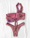 Σετ glitter bikini με βολάν